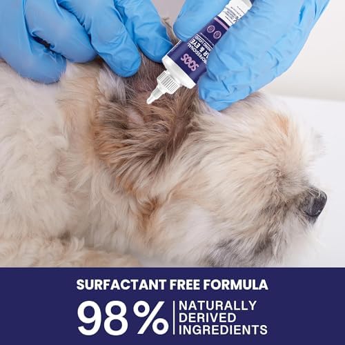 SOOS Pet Natural Ear and Eye Stain Cleansing Liquid for Dogs and Cats - Cleaning Your Pets Ears Eyes - 500ml