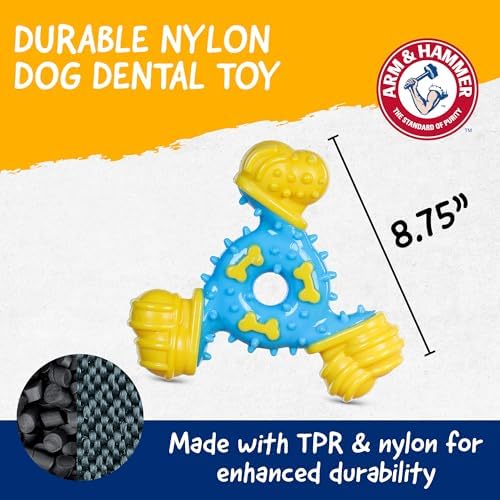 Arm & Hammer Nubbies TriBone Dental Dog Chew Toy, Peanut Butter Flavor
