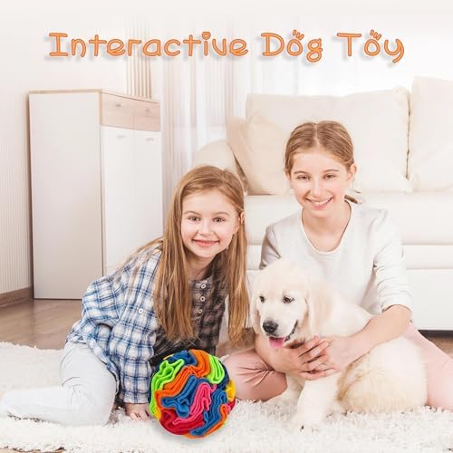 ABULL 7.9" Snuffle Ball for Dogs, Interactive Puzzle Toy & Slow Feeder