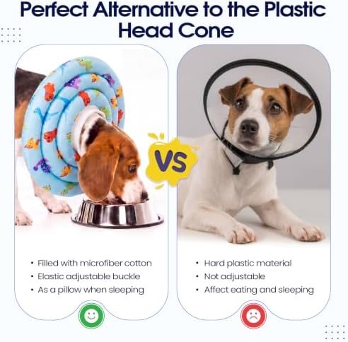 IDOMIK Soft Dog Cone After Surgery, Waterproof Dog Recovery Collar