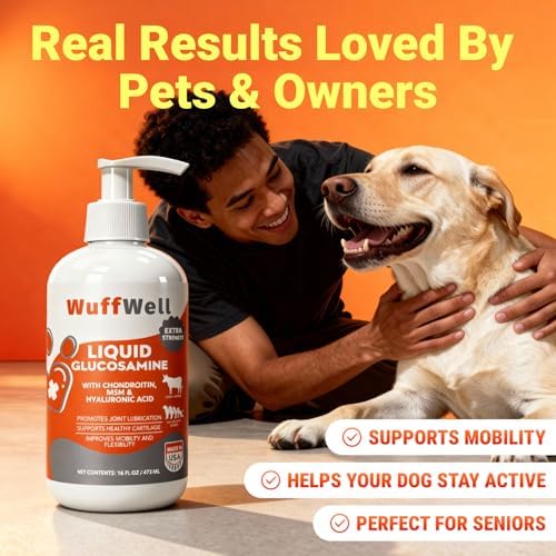 WuffWell Liquid Joint Support for Dogs, USA Made - Liquid Glucosamine