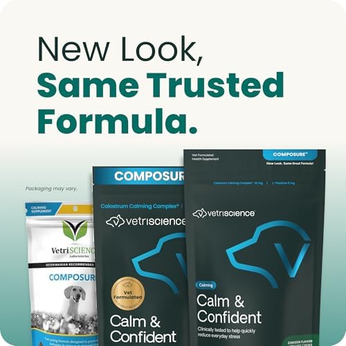 VetriScience Calm & Confident Chews for Dogs, Bacon, 120 Count