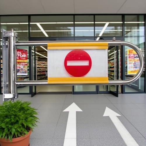 Heavy Metal Swing Safety Gate - Spring-Loaded One-Way Entrance Door, Auto Closing, Durable Security Barrier for Kids & Pets, Easy Install, Indoor/Outdoor Use