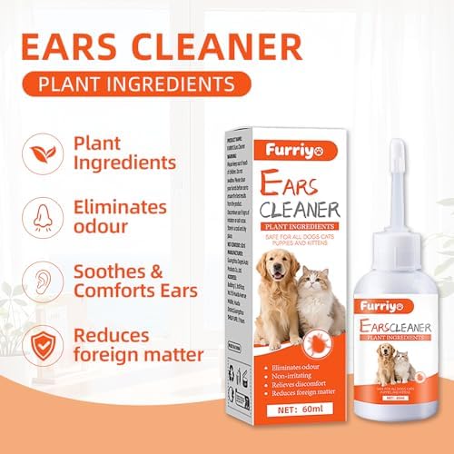 Dog & Cat Ear Cleaner Drops, Plant-Based Ear Wash, 2 fl oz