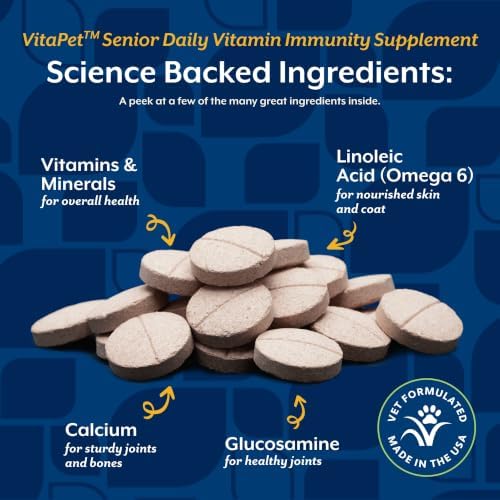 NaturVet VitaPet Senior Daily Vitamin Dog Supplements - 365 Ct