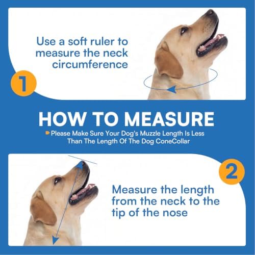 Queenmore Dog Cones for Medium Dogs, Soft Dog Cone for Wound Protection