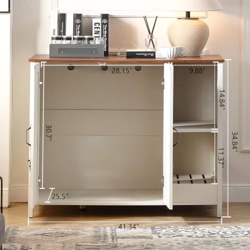 FOREST GRAVITY Extra Large Litter Box Cabinet for Self-Cleaning Litter Box
