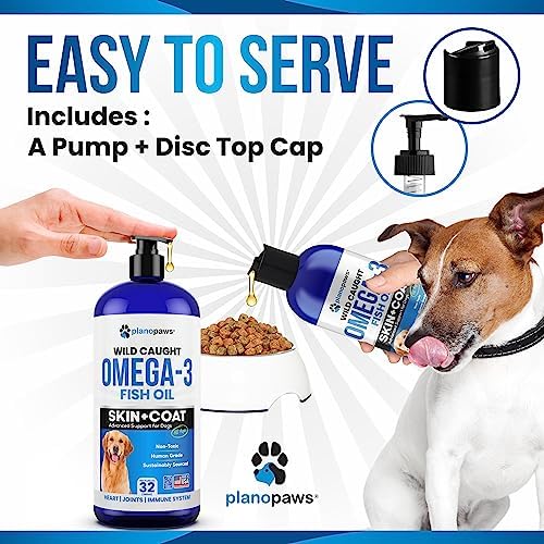 Omega 3 Fish Oil for Dogs - Supports Shedding and Itching, Skin and Coat