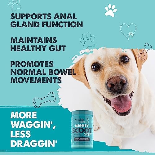 Mighty Paw Mighty Scoot Stopper, Anal Gland Support for Dogs, 120 Soft Chew