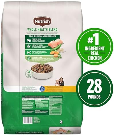 Nutrish Dry Dog Food, Real Chicken & Veggies, 28 lb. Bag (Rachael Ray)