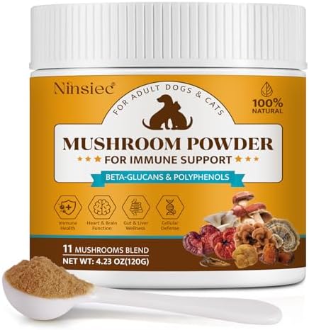 Mushroom Supplement Powder for Dogs & Cats, Dogs Lumps and Bumps-4.23Oz