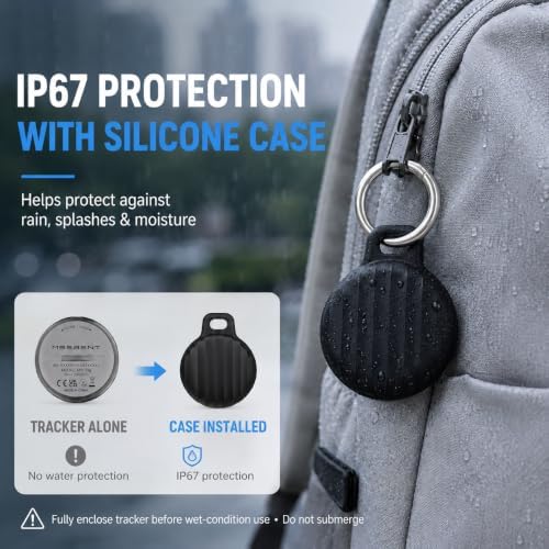 Tracker Tag - 2 Pack [Apple MFi Certified] Bluetooth Trackers Works with Apple Find My (iOS Only) - IP67 Waterproof Item Finders | Track Keys, Wallet, Luggage, Backpack