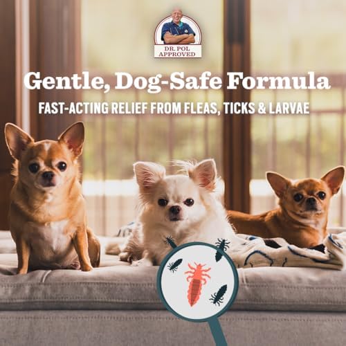 Dr. Pol Incredi-Pol Flea & Tick Spray | Fast-Acting Pest Control for Dogs | Helps Repel & Eliminate Fleas, Ticks & Larvae | Safe & Effective Formula | 8 oz