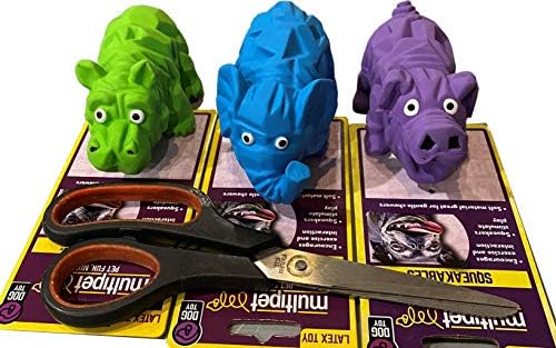 HDP Multipet Latex Squeaking MINI Toy Bundle Color:Origami Pack of 3