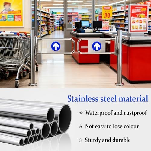 Automatic Two-Way Swing Gate, Heavy-Duty Stainless Steel Pedestrian Entrance, Secure Auto-Closing Door, Durable Safety Gate for Residential & Commercial Use