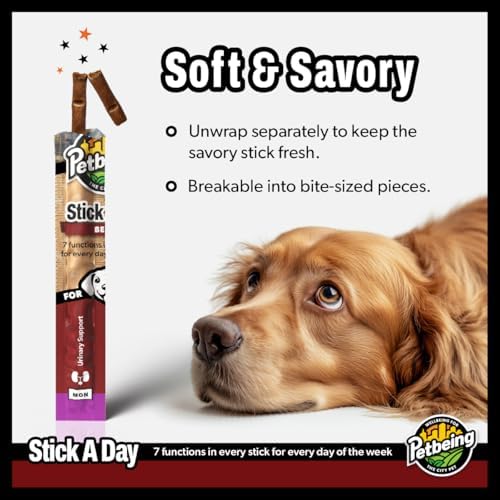Stick a Day for Dogs | Daily Real Meat Dog Chew Sticks with 7-in-1 Wellness Support | Dog Treats with Vitamins & Nutrients for Daily Routine | Chicken Flavor, 28 Count