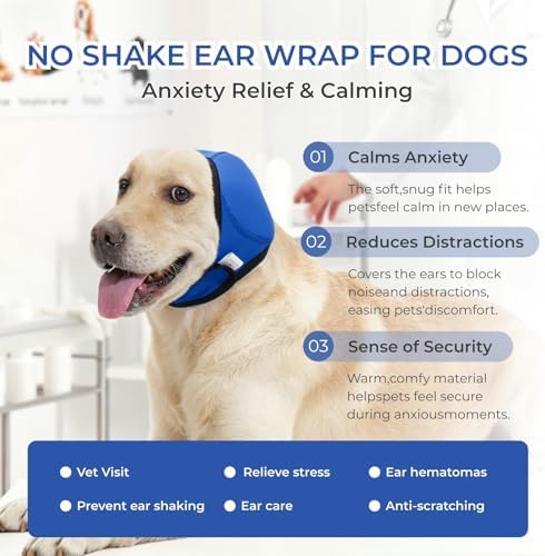 Dog Ear Covers for Bath,Dog Ear Muffs Noise Reduction Anxiety Relief