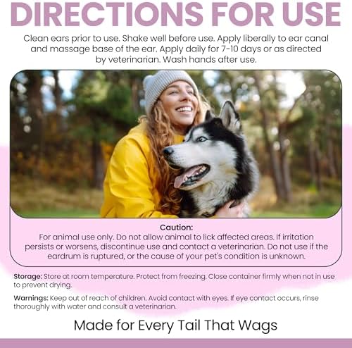 Dog Ear Cleaner - Dog Ear Infection Treatment for Dirt and Wax, 12 oz