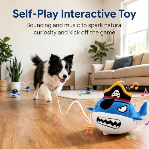 Interactive Moving Shark Plush Dog Toys to Keep Dogs Engaged