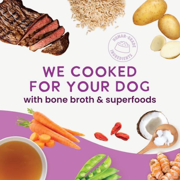 Health Extension Gently Cooked Beef & Potato Dog Food, Human-Grade & Shelf-Stable with Superfoods, Supports Digestion, Immunity, Skin & Coat, 9 oz Pouch (Pack of 5)