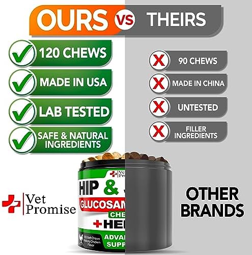 Hemp Hip and Joint Support Supplement for Dogs - Glucosamine for Dogs