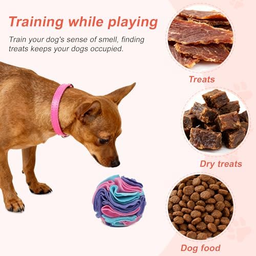 Snuffle Ball for Dogs, Interactive Dog Toys, Blue, Small