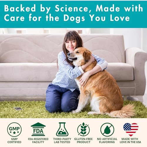 Dog Multivitamin 10-in-1 with Glucosamine - Hip Joint Support, Skin & Coat, Digestive Health, Immune Boost - Salmon Oil, Probiotics, MSM - All Natural Daily Chews for Dogs All Breeds - 120 Count