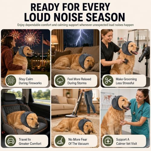 Noise Cancelling Dog Ear Muffs: Calms 99.5% of Dogs During Thunderstorms