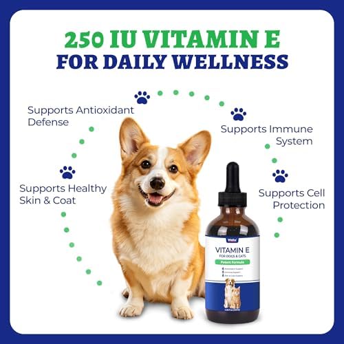 Wellix 4.06 fl oz Vitamin E for Dogs and Cats for Healthy Skin and Coat