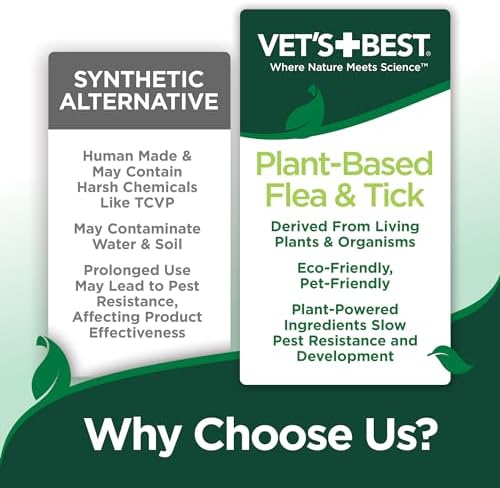 Vet's Best Flea & Tick Drops for Large Dogs, Flea Protection, 4Month Supply