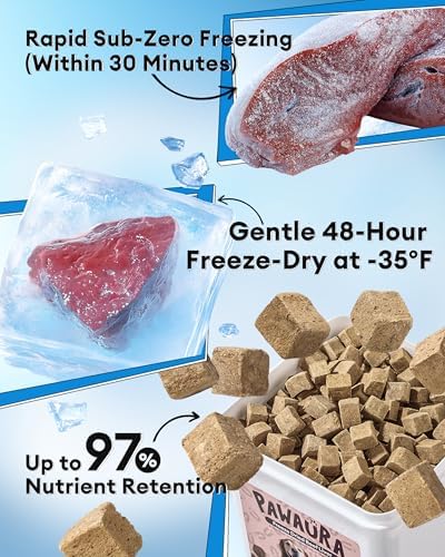 Freeze Dried Beef Liver Treats for Dogs & Cats, (1.1lb) Value Tub