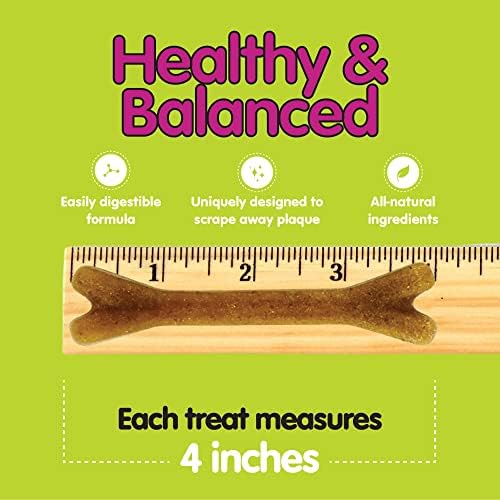 Fido Belly Bones for Dogs, Medium - 8 Count - Yogurt-Flavor Dental Treats for Medium Dogs - Plaque & Tartar Control for Fresh Breath - Digestive Support - Made in USA