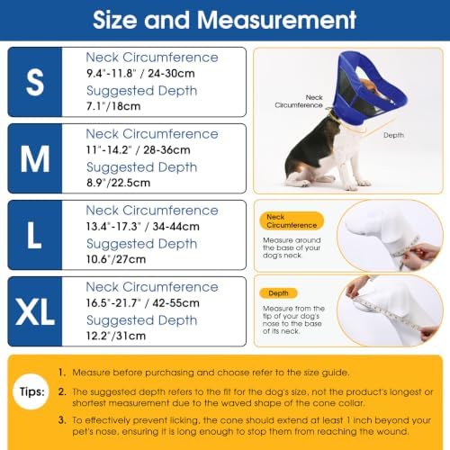 Dog Cone Collar Soft Cone for Dogs to Stop Licking Dog E-Collar Alternative