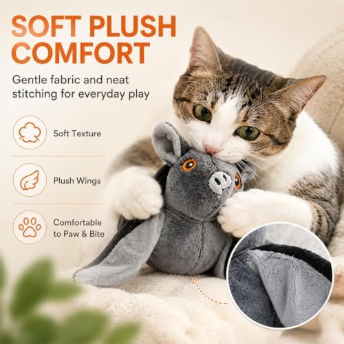 Flying Bat Dog Toy, Interactive Pet Toy that Flaps and Flies, Keeps Dogs Active and Engaged, Indoor Exercise Chase Toy for Puppies and Adult Dogs (Chick)