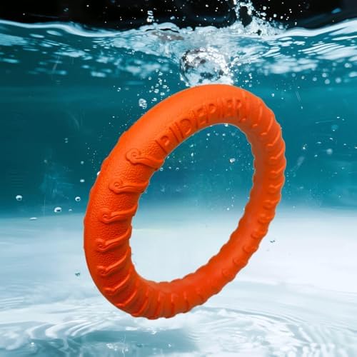 Dog Tug Toy, Dog Pull Ring Toy, Lightweight EVA Fitness Ring - Interactive Floating Fetch Toy for Dogs - Durable Soft Training Ring for Puppy & Active Dogs - Professional All-Terrain Pet Toy (Blue)