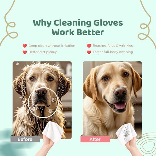 NAVZA® Pet Wipes for Dogs & Cats, 200 Count (2 x 100 Packs), Hypoallergenic Unscented Grooming Wipes for Paws, Butt & Body, Rinse-Free Dog Wipes Daily Cleaning for Sensitive Skin, 20 x 20 cm