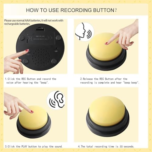 Dog Button – 8.8×4.2cm | Dog Buzzer | Pet Training Bell | Interactive