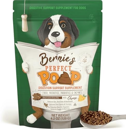 Bernie's Perfect Poop 4-in-1 Dog Digestion Supplement, Cheese, 4.2 oz