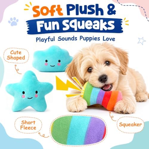 KIPRITII 9 Pack Puppy Toys for Teething, Small Dog Toys Set Keep Dogs Busy