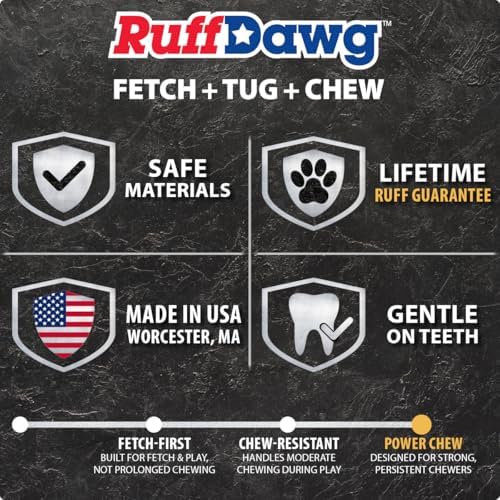 Ruff Dawg Cube Medium 2.5 Indestructible Dog Toy, Orange – Heavy-Duty Rubber Fetch & Chew Toy for Aggressive Chewers – Erratic Bounce, Floats, BPA & Latex Free – Made in USA