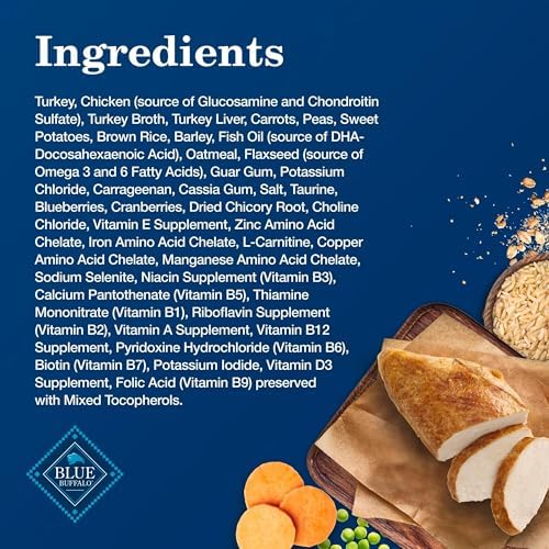 Blue Buffalo Homestyle Recipe Turkey Senior Wet Dog Food, 12.5 oz, 12 ct