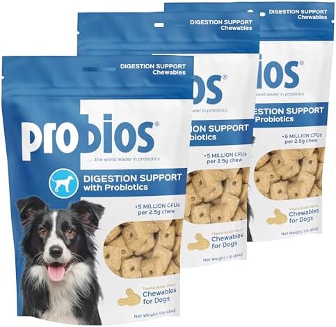 Probios Digestive Support Dog Chewables, 1 lb, 3-Pack