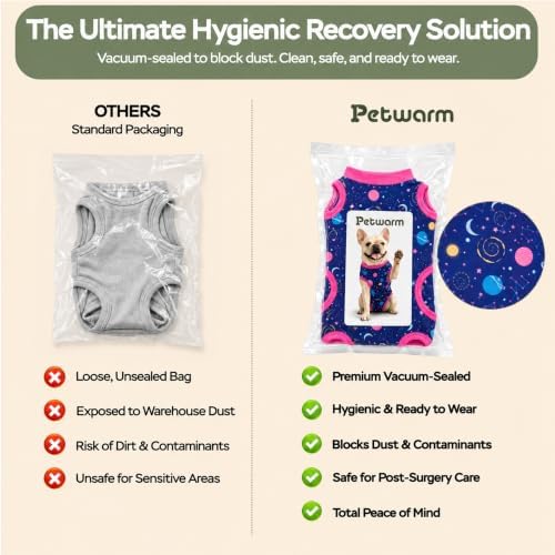 PetWarm Dog Cone Alternative, Recovery Suit for Dogs, Galaxy, Pink, 2XL