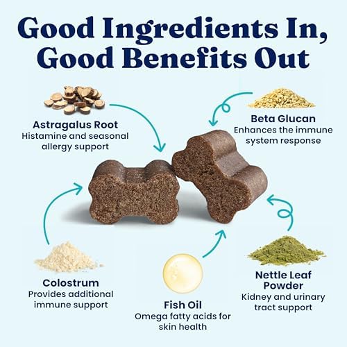 Solid Gold Dog Allergy Chews for Itchy Skin & Immune Support, 120ct