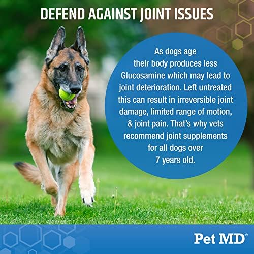 Pet MD Glucosamine Chondroitin for Dogs - with MSM and Turmeric - 120ct