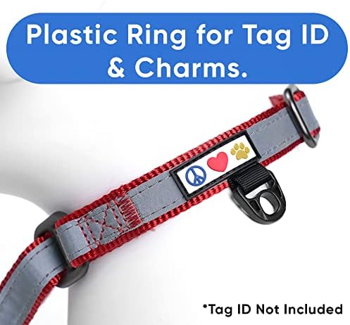 Pawtitas Martingale Dog Collar Puppy Collar Reflective Dog Collar Training Dog Collar Behavioral Dog Collar Large Dog Collar Red Dog Collar