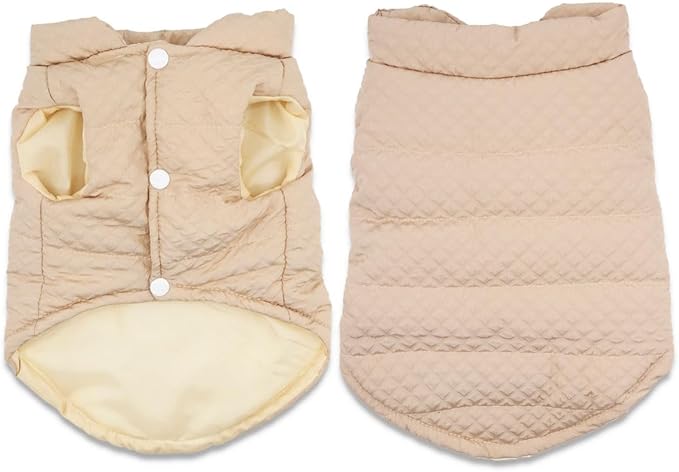 Soft Warm Small Chihuahua Coats Lightweight Pet Dog Winter Jackets for Small Medium Dogs Puppy Cold Weather Coat Pet Clothes, Brown, XX-Large