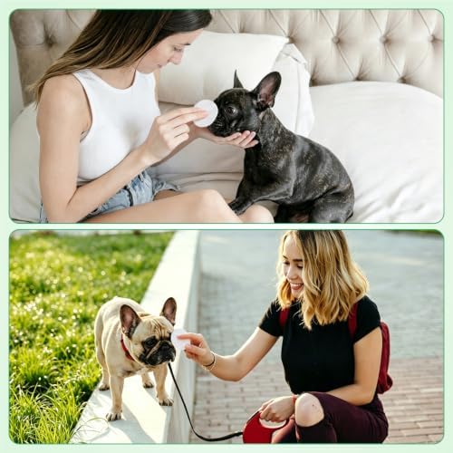 NANEEZOO Pet Eyes Wipes for Dogs & Cats, Dog Eye Wipes Gently Remove Discharge, Tear Stain, Debris - Pet Eye Wash Cleaner for Eyes, Face, Wrinkle - 130pcs