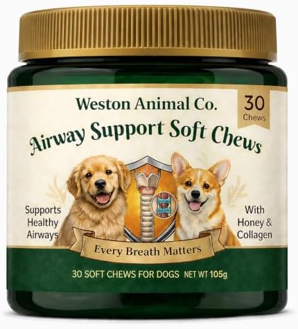 Weston Animal Co. Airway Support Soft Chews for Dogs, 30 Chews
