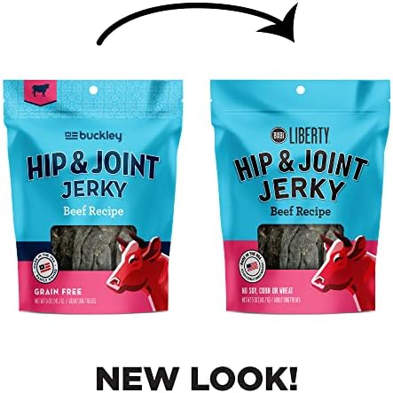 BIXBI Buckley Functional Healthy Hip and Joint Dog Jerky Treats, Beef Recipe, 5 Ounce (Pack of 3)
